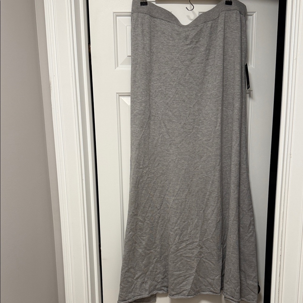 Eloquii Gray Sweater Maxi Skirt, size 14/16